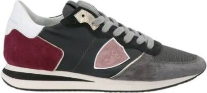 Philippe Model Dames Sneakers Tzld Wl01 Noir Burdeos Gray Grijs Dames