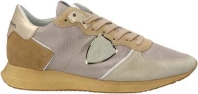 Philippe Model Stijlvolle lage top sneakers in grijs bruin en wit