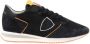 Philippe Model Effen Patroon Leren Sneakers voor Heren Zwart Heren - Thumbnail 1