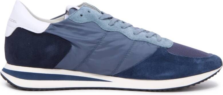 Philippe Model Italiaanse Suède Sneakers voor Heren Blauw Heren
