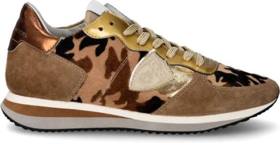 Philippe Model Trpx Sneaker Sporty-Chic Stijl Beige Dames
