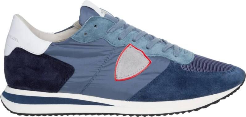 Philippe Model Italiaanse Suède Sneakers voor Heren Blauw Heren