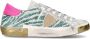 Philippe Model Turquoise Groene Tennissneakers met Aquamarijn Kristallen Multicolor Dames - Thumbnail 1