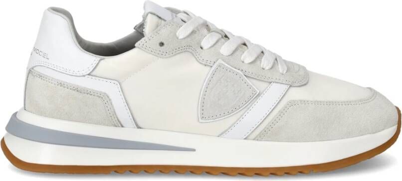 Philippe Model Ivoor Leren Sneakers met Contrasterende Details Beige Heren - Foto 6