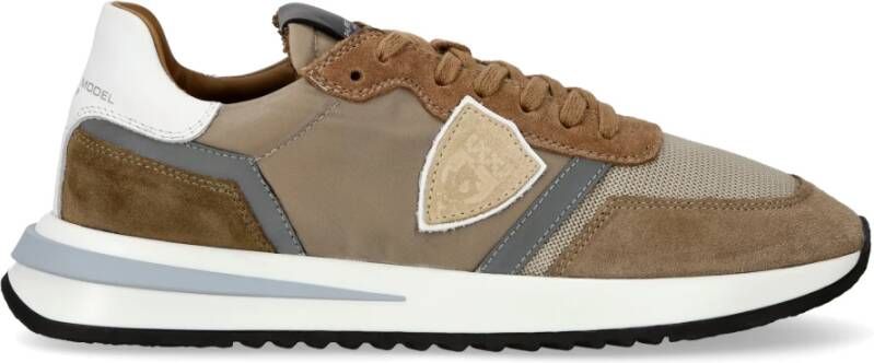 Philippe Model Sneakers Heren Lage sneakers Herenschoenen Canvas Tropez 2.1 Taupe - Foto 2