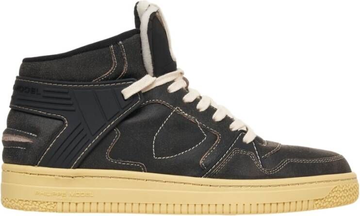 Philippe Model Urban High-Top Sneakers Zwart Aw25 - Foto 2