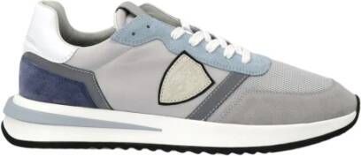 Philippe Model Tropez 2.1 Sneaker met Suède en Kalfsleren Details Gray Heren