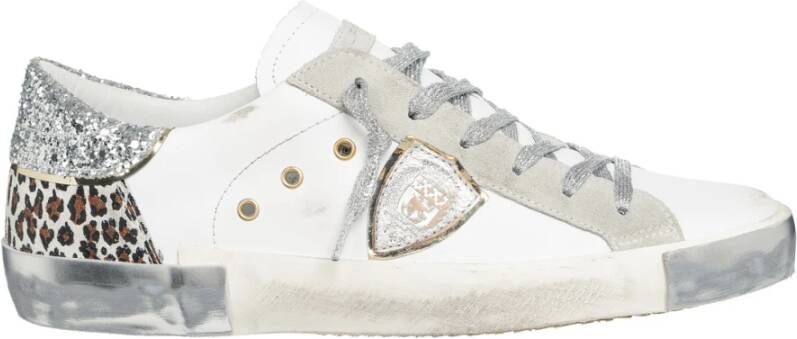 Philippe Model Vintage Distressed Sneakers White Dames
