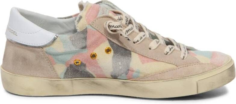 Philippe Model Vintage Effect Lage Top Camouflage Schoenen