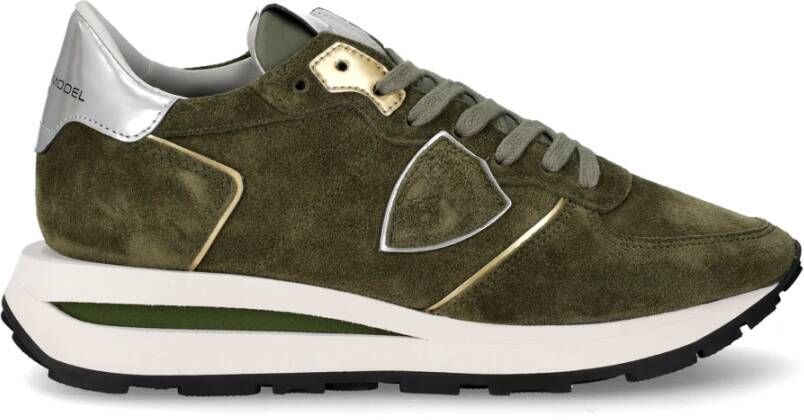 Philippe Model Vintage-geïnspireerde Tropez Haute sneakers Green Dames - Foto 2