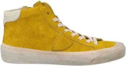 Philippe Model Vintage Gele Suède Sneaker Geel Dames