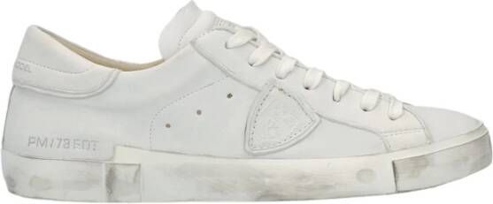 Philippe Model Witte Sneakers met Uniek Ambachtelijk Ontwerp White Heren