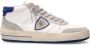 Philippe Model Vintage High-Top Sneakers Wit Blauw White Heren - Thumbnail 7