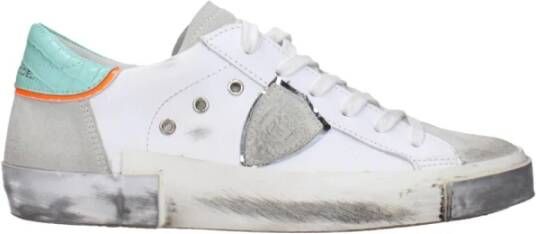 Philippe Model Vintage Leren Sneakers met Logo Detail