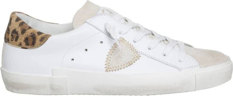 Philippe Model Sneaker met dierenprint van leer White Dames