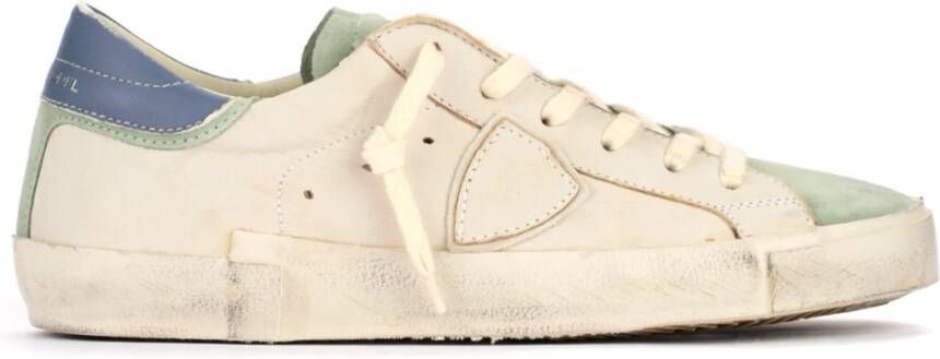 Philippe Model Vintage Leren Sneakers White Heren