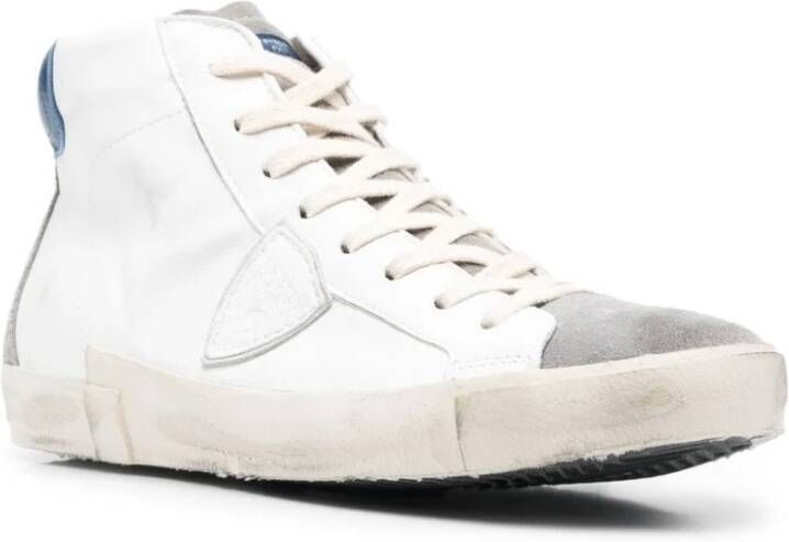 Philippe Model Vintage Mixage Blanc Gris Hoge Sneakers White Heren