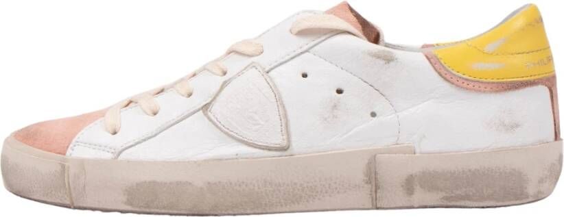 Philippe Model Vintage Mixage Lage Dames Sneakers Roze Geel Multicolor Dames