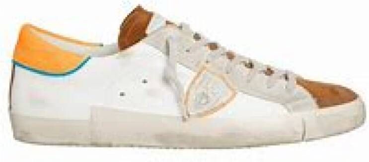 Philippe Model Vintage Skate-Geïnspireerde Leren Sneakers White Heren