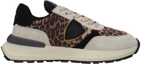 Philippe Model Vintage Stoffen Sneakers met Logodetails