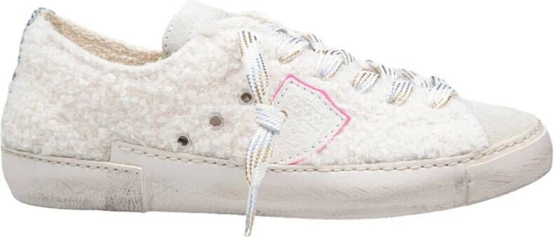 Philippe Model Vintage Teddy Sneakers Ivoor Zilver White Dames