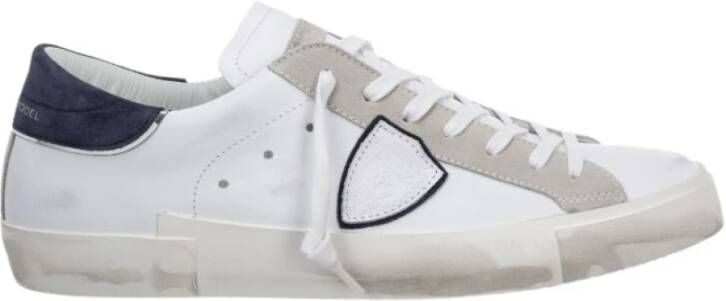 Philippe Model Vintage Witte Sneakers voor Heren Wit Heren