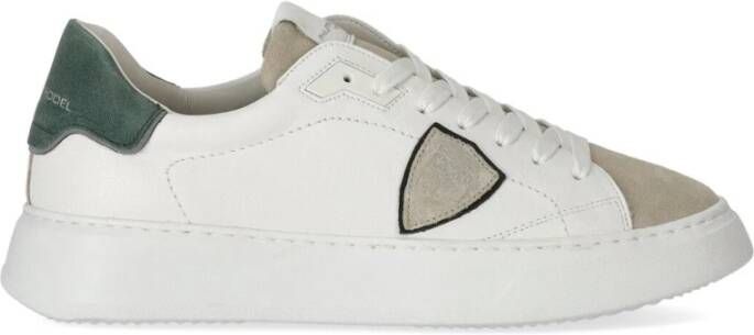 Philippe Model West Wit Groene Sneaker Temple Low White Heren - Foto 5