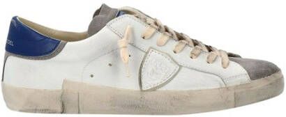 Philippe Model Witte lage top sneakers met asymmetrische band White