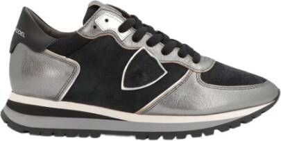 Philippe Model Winter Sneakers met Metallic Accenten Grijs Dames