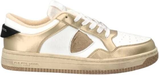 Philippe Model Wit Goud Lyon Lage Sneakers Multicolor Dames