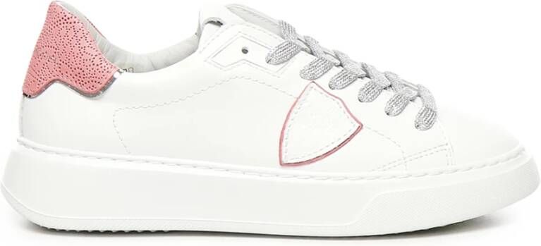 Philippe Model Wit Roze Kant Effect Sneakers