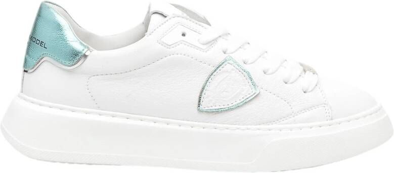 Philippe Model Witte Aqua Leren Sneakers White Dames
