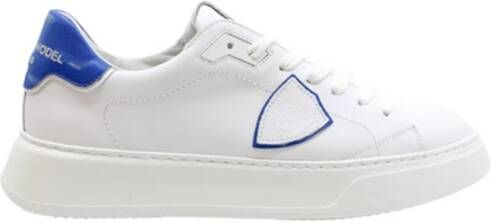 Philippe Model Witte en Blauwe Temple Sneakers Blue Heren