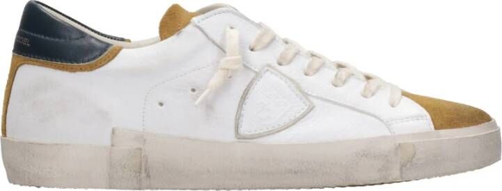 Philippe Model Prlu-Wx21 Sneakers met rubberen zool en vetersluiting White Heren