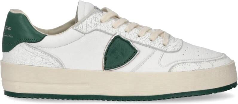 Philippe Model Witte Groene Nice Sneakers White Heren