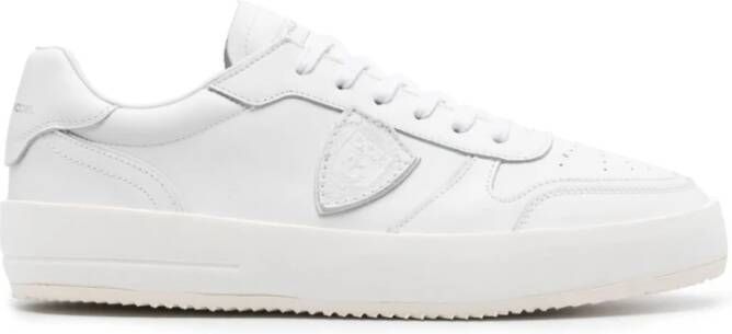 Philippe Model Minimalistische Leren Sneakers met Brede Zool White Dames