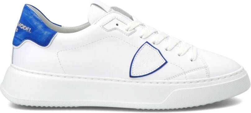 Philippe Model Witte Leren Sneakers met Oversized Zool White Heren