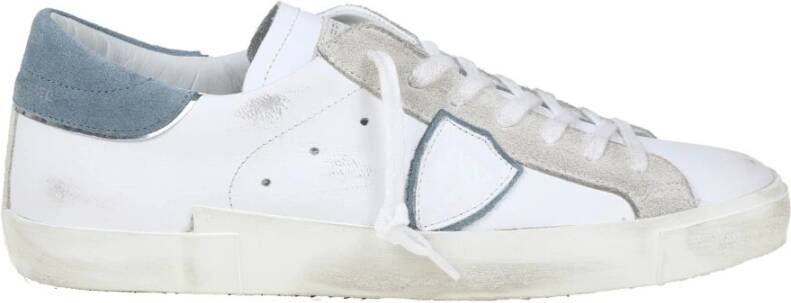 Philippe Model Witte lage top sneakers met asymmetrische band White Heren