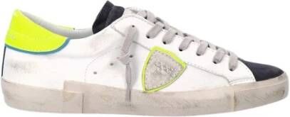 Philippe Model Witte lage top sneakers met asymmetrische band White Heren