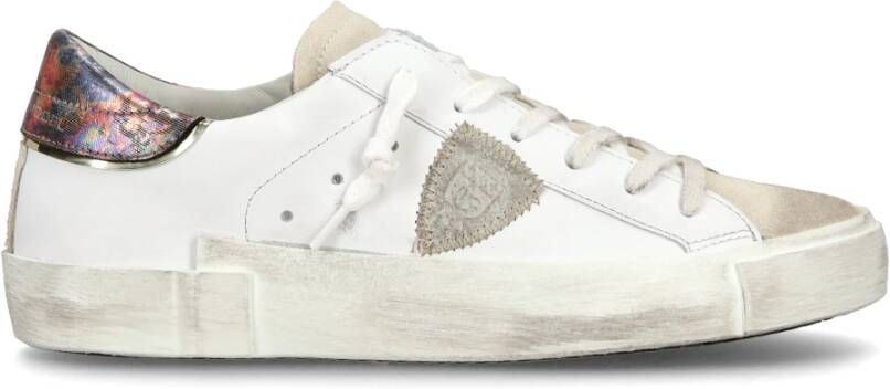 Philippe Model Witte Leren Casual Sneakers voor Vrouwen White Dames