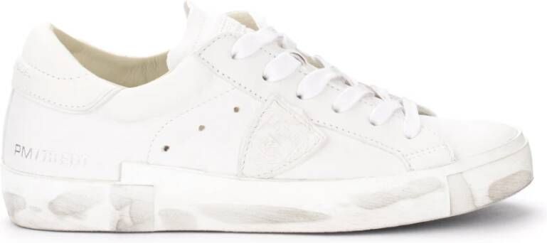 Philippe Model Witte Leren Paris X Sneaker voor Heren White Heren