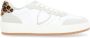 Philippe Model Witte Leren Sneaker met Dierenprint White Dames - Thumbnail 1