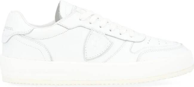 Philippe Model Witte Leren Sneaker Nice Model White Heren