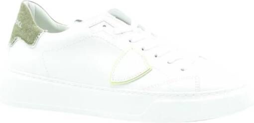 Philippe Model Witte Leren Sneakers Lente Zomer