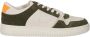 Philippe Model Witte leren sneakers met groene details Multicolor Heren - Thumbnail 1