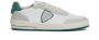 Philippe Model Witte Leren Sneakers met Groene Spoiler Multicolor Heren - Thumbnail 1