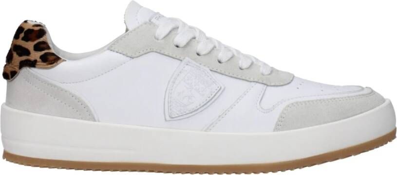 Philippe Model Animalprint Leren Sneakers Hoogwaardige Materialen