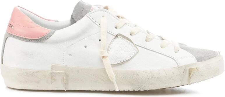 Philippe Model Witte Leren Sneakers voor Dames Wit Dames