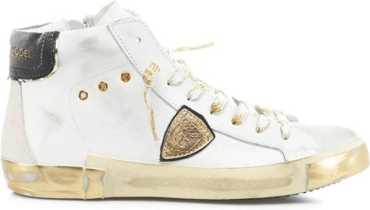 Philippe Model Witte Leren Sneakers voor Dames Wit Dames