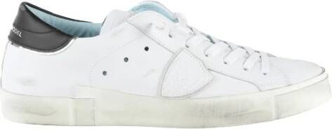 Philippe Model Witte lage top sneakers met verontrustende details White